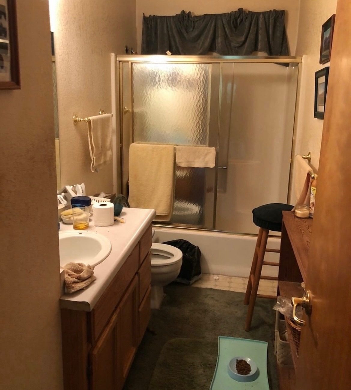 The same bathroom before the refresh